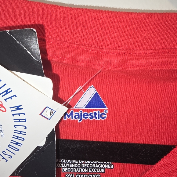 Majestic Albert Pujols Anaheim Angels T-Shirt Men's Sz 2XL Red Official License - Picture 2 of 3